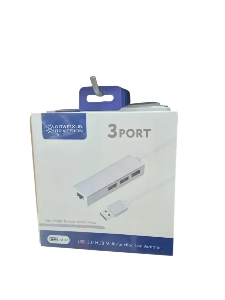 ADAPTADOR USB A LAN 3 PUERTOS