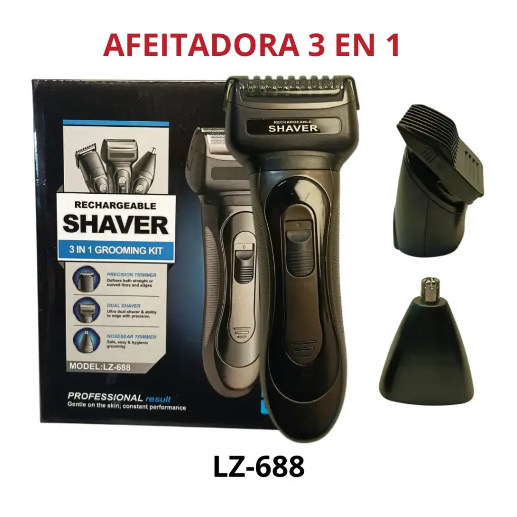 AFEITADORA 3 EN 1 LZ-688