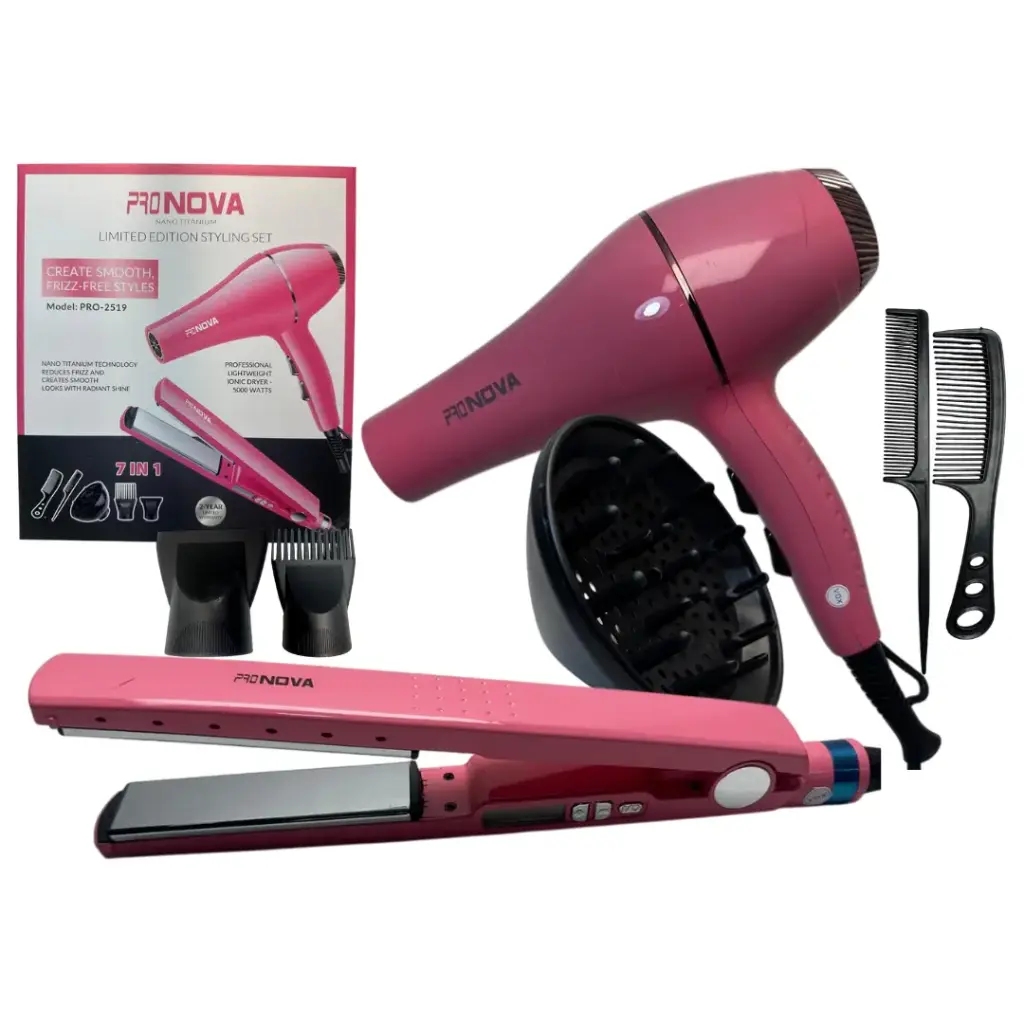 COMBO SECADOR Y PLANCHA PRONOVA EDICION LIMITADA