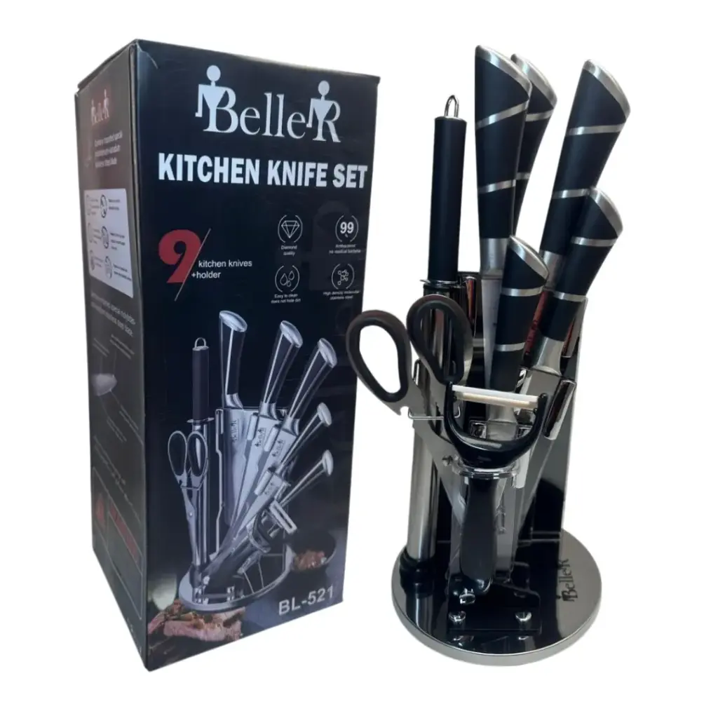 SET DE CUCHILLOS CON BASE BELLER BL-521