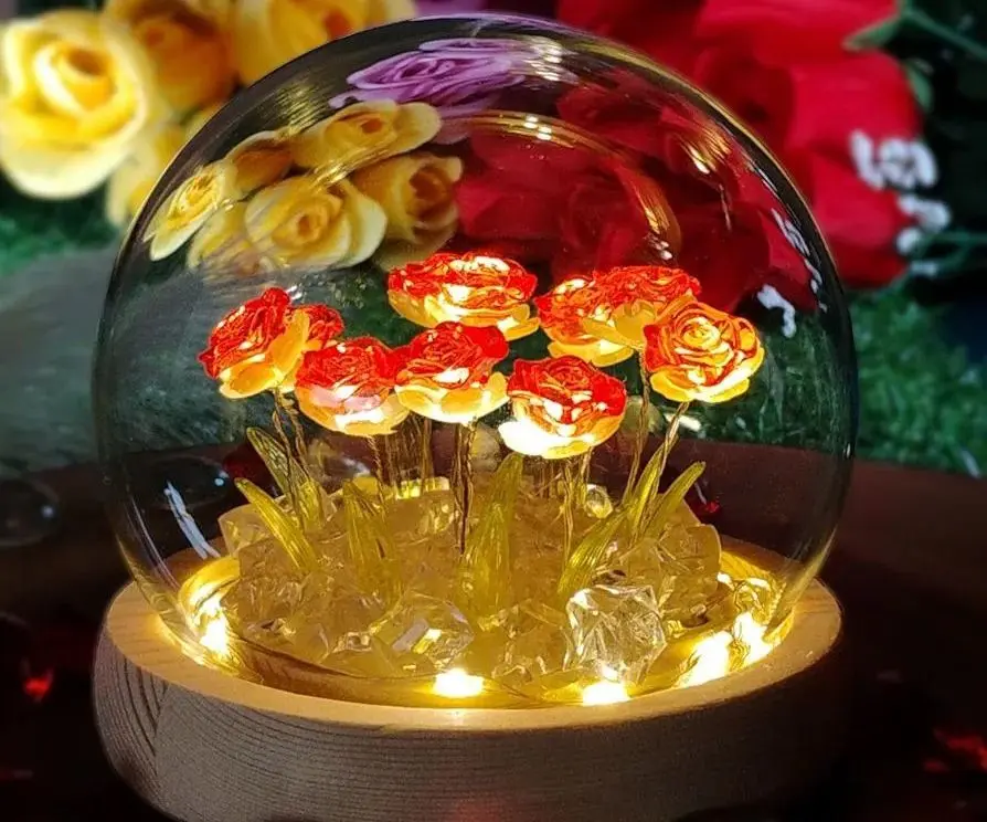 Lámpara de rosas DIY10